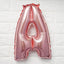13" Matte Blush Letter and Number Balloons, Mylar Foil Alphabet Balloons