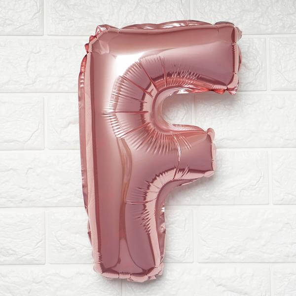 16" Blush Mylar Foil Letter Balloons