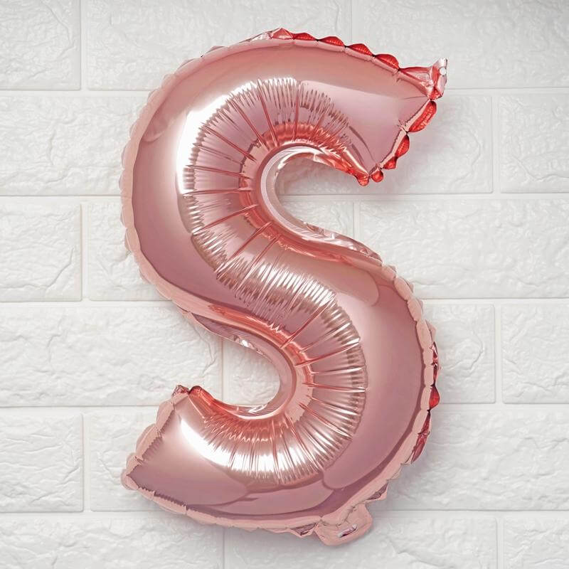 16" Blush Mylar Foil Letter Balloons