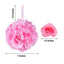 2 Pack 7" Pink Artificial Silk Rose Kissing Ball, Faux Flower Ball