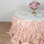 Taffeta 14ft Table Skirt Blush - Cascading Curly Willow Style Table Cover