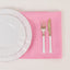 5 Pack Premium Polyester 20"x20" Napkins Pink - Wrinkle-Resistant & Durable Dinner Napkins