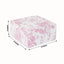 25 Pack Party Favors Boxes in French Toile Pattern, Matte Pink and White Candy Gift Boxes - Cardstock Paper - 4"x4"x2"