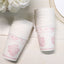 24 Pack Disposable Paper Cups in White Pink Damask Floral Pattern, Elegant Party Cups - 9oz