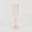 6-Pack Plastic Wedding Toast Flutes Transparent Blush Crystal Cut Style - Reusable Champagne Glasses 8oz
