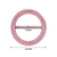 20 Pack Diamond Round Chair Sash Band Buckle Pins Pink - Timeless Rhinestone Napkin Rings 2.5"