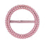 20 Pack Diamond Round Chair Sash Band Buckle Pins Pink - Timeless Rhinestone Napkin Rings 2.5"