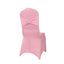 Spandex Chair Cover with Silver Rhinestone Buckled Sash Band Pink - Stretch Fitted Slipcover