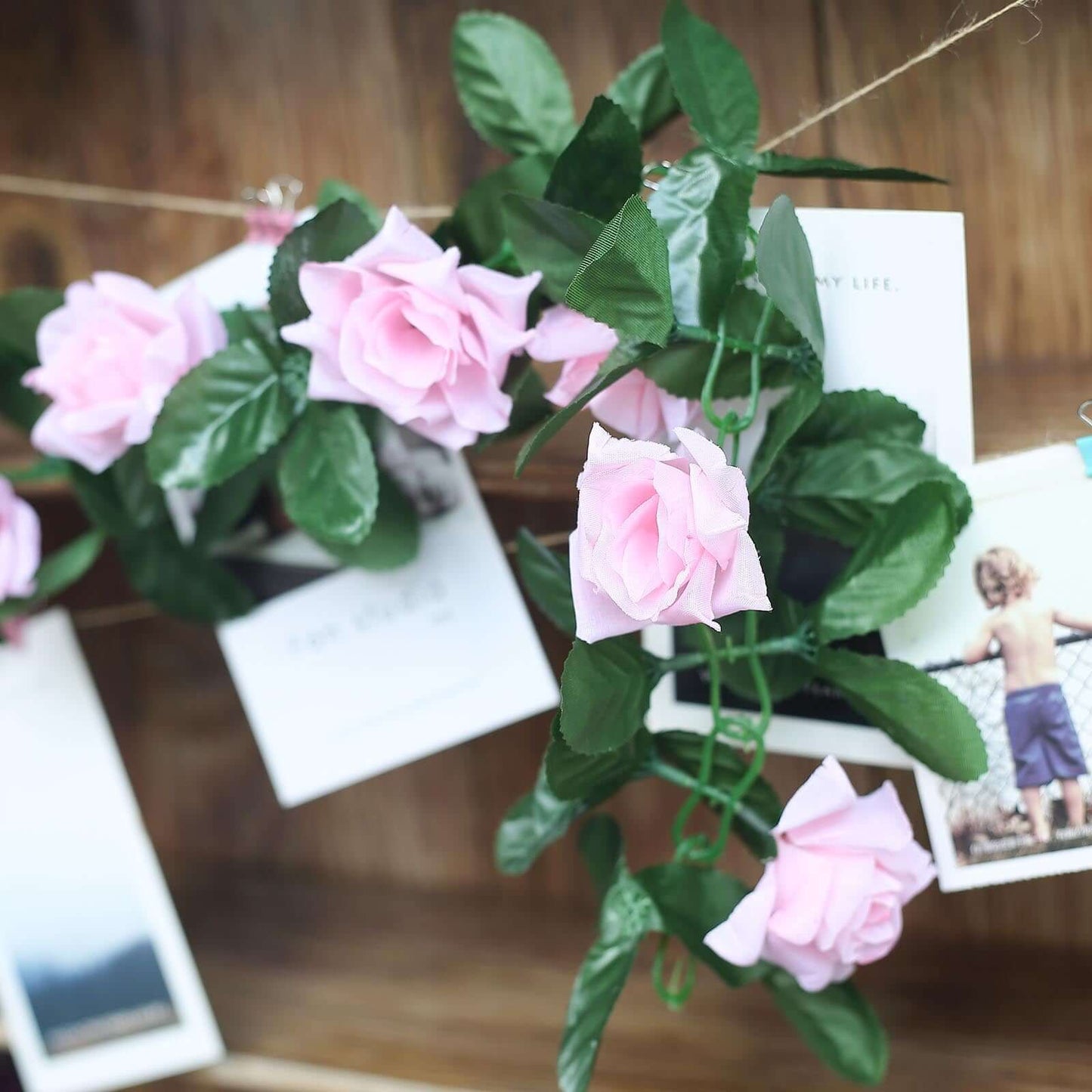 6ft Pink Artificial Silk Rose Garland UV Protected Flower Chain