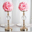 2 Pack 7" Pink Artificial Silk Rose Kissing Ball, Faux Flower Ball