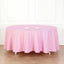 Polyester 120" Round Tablecloth Pink - Seamless Wrinkle-Resistant Table Cover