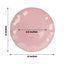 10-Pack Plastic Round 6" Dessert Plates in Dusty Rose Ruffled Rim with Gold Edging - Sturdy Disposable Salad Appetizer Dinnerware