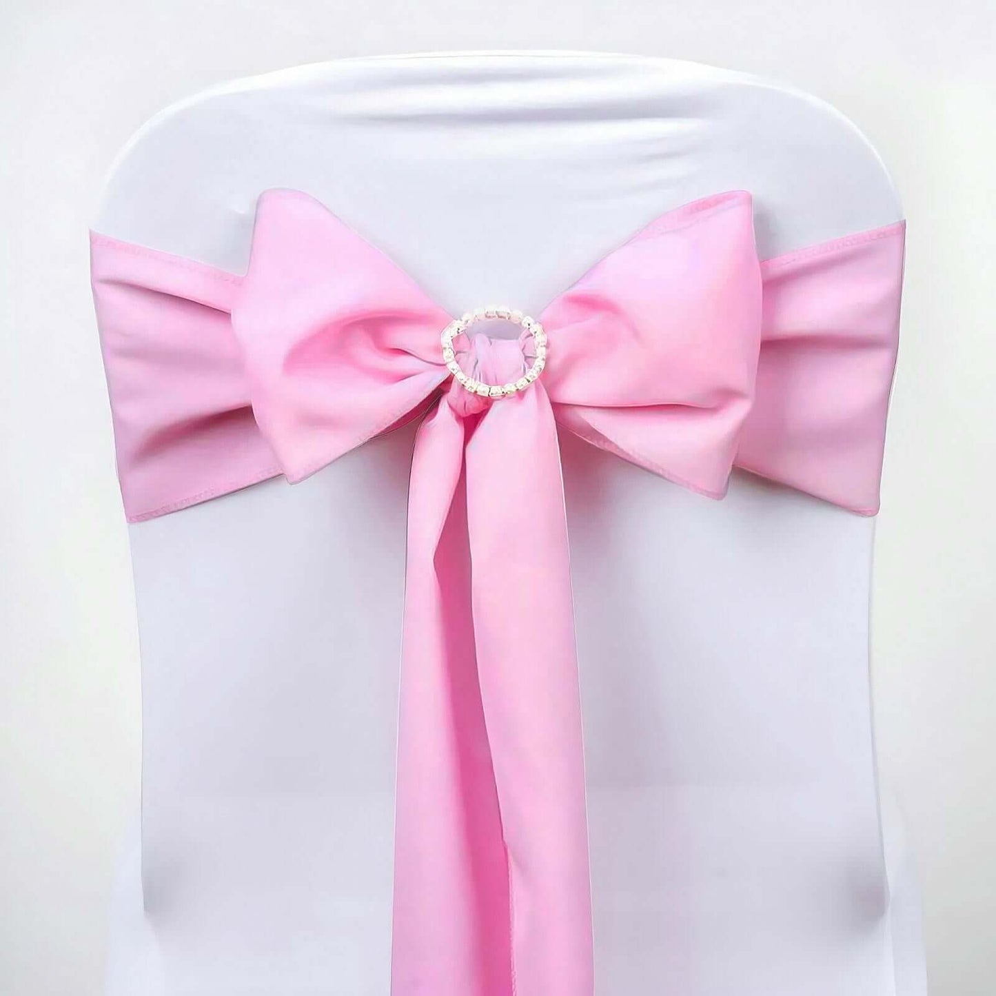 5 Pack Polyester Chair Sashes Pink 6"x108"