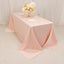 Lamour Satin 90"x132" Rectangle Tablecloth Blush - Soft & Silk-Like Seamless Table Cover