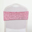 5 Pack Sequin Spandex Chair Sashes Pink - Stretch Chair Bands 6"x15"