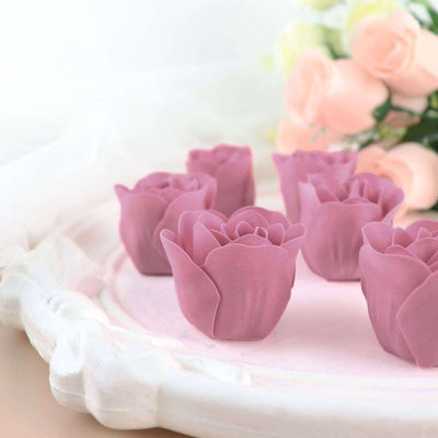 4 Pack 24 Pcs Dusty Rose Scented Rose Soap Heart Shaped Party Favors With Gift Boxes And Ribbon