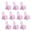 10 Pack Spandex Chair Covers for Banquet Chairs Pink - Durable Reusable Stretch Slip-On Covers