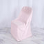 Polyester Slip On Folding Chair Covers Blush - Stain-Resistant Reusable Durable Fabric