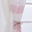 2 Pack White Blush Cabana Print Faux Linen Curtain Panels With Chrome Grommet - 52"x108"