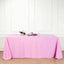 Polyester 90"x132" Rectangle Tablecloth Pink - Seamless Wrinkle-Resistant Table Cover