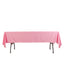 Scuba Rectangular 60"x102" Tablecloth Pink - Wrinkle Free & Stain Resistant Table Cover