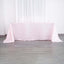 Taffeta 90"x132" Rectangle Tablecloth Blush - Seamless Accordion Crinkle Table Cover