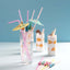 50-Pack Umbrella Drinking Straws Multi-Colored - Fun Disposable Straws for Tropical Parties 10"