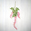 5 Pack 44" Silk Hanging Wisteria Flower Garland Vines in Pink, 3 Strands in 1 Bush