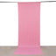 Pink 4-Way Stretch Spandex Event Curtain Drapes, Wrinkle Freet Backdrop Event Panel with Rod Pockets - 5ftx14ft