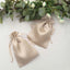 12 Pack 6"x9" Beige Satin Drawstring Wedding Party Favor Gift Bags