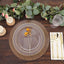 6-Pack Disposable Table Placemats in Brown with Walnut Wood Design - Cardboard Placemats for Rustic & Farmhouse Themes 13"