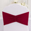 5 Pack Spandex Chair Sashes Burgundy Ruffled Style - Wide Easy to Use Stretch Chair Bands 8"x13"