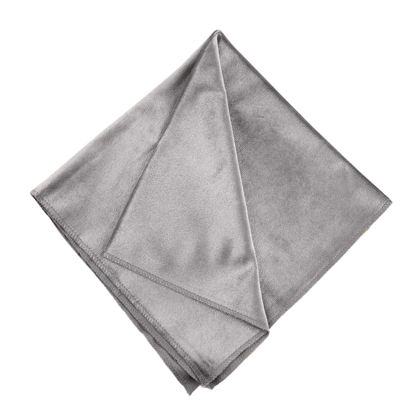 5 Pack Premium Velvet 20"x20" Napkins Silver - Soft Sheen Finish Cloth Napkins