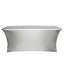Stretch Spandex 72"x30" Rectangle Tablecloth Metallic Silver - Form-Fitting Table Cover