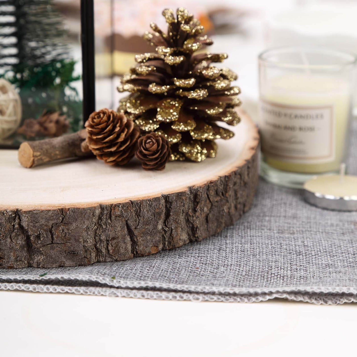 Rustic Poplar Wood Slices Round - Perfect Table Centerpieces for Weddings 12" Dia