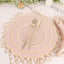 10-Pack Plastic Dinner Plates in Blush Baroque Design with Scalloped Gold Rim - Heavy Duty Disposable Party Plates 11"