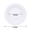 10 Pack 7" White Basketweave Rim Plastic Salad Dessert Plates, Round Disposable Appetizer Plates