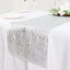 Plastic Woven Vinyl 13"x6ft Table Runner Metallic Silver - Non-Slip & Reversible Tabletop Decor