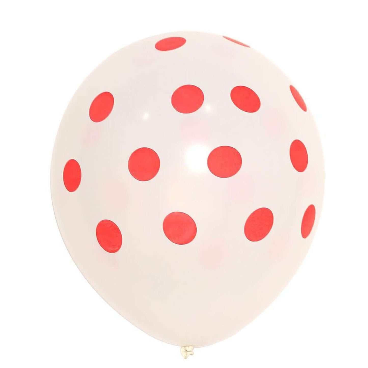 25 Pack 12" Hot Pink and White Fun Polka Dot Latex Party Balloons