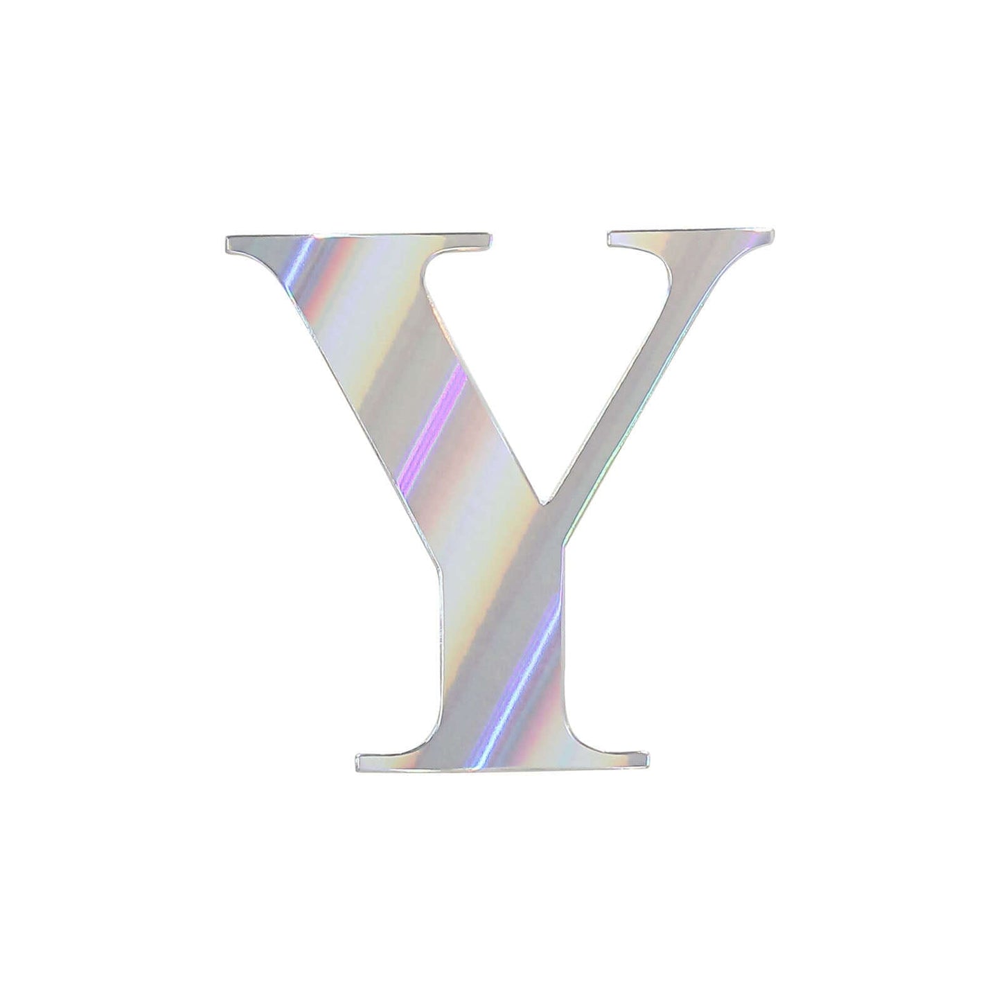 4 Pack 5" Iridescent Alphabet Stickers Banner, Customizable Stick on Letters - Y