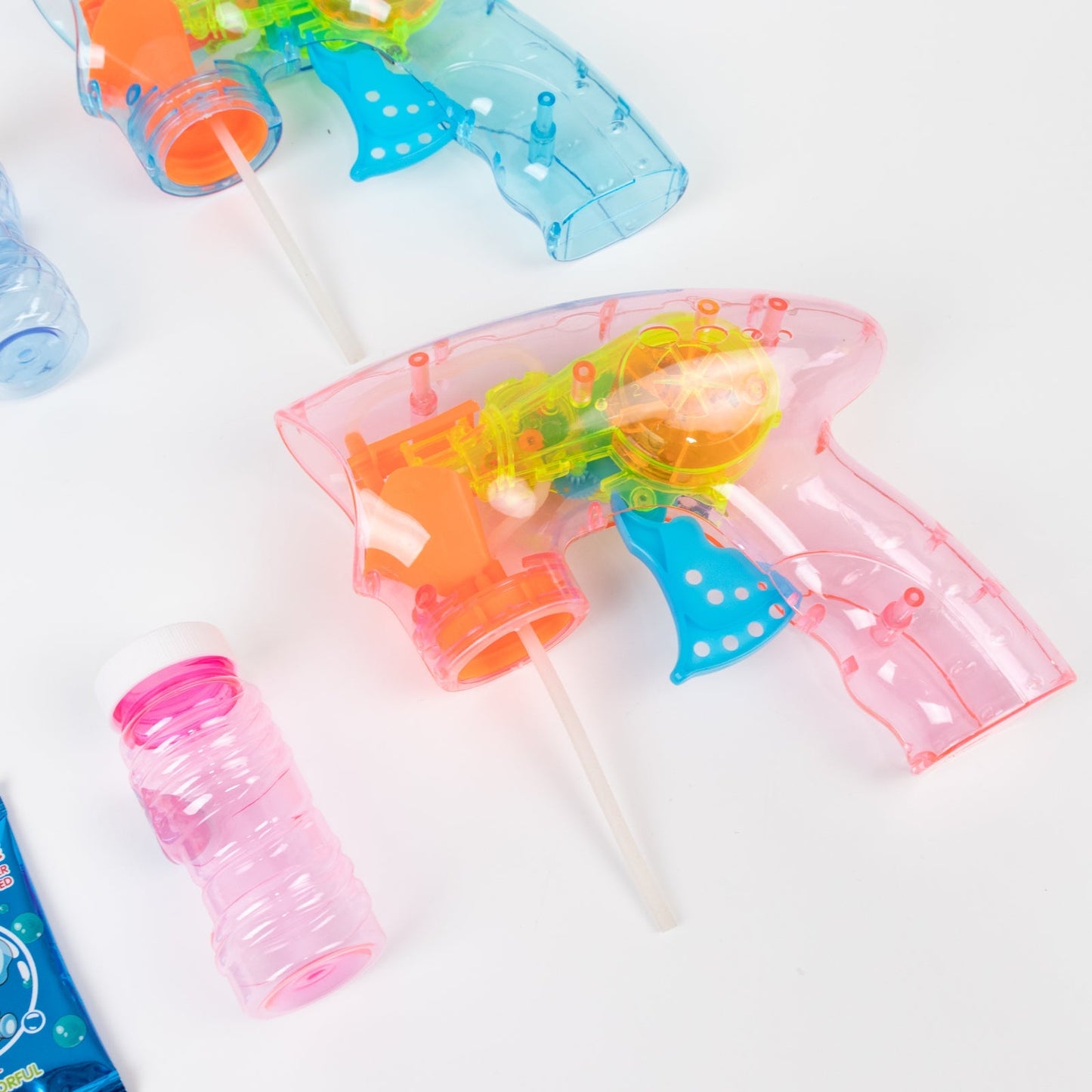 6-Pack LED Bubble Guns Party Favor Bubbles with Solution & Refillable Bottles â€“ Fun Favors for Weddings, Kids Parties, No Batteries Required