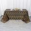 Mesh 90"x156" Rectangle Tablecloth Black/Gold - Wave Sequin Embroidered Table Cover