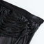 Satin 21ft Table Skirt Black - Pleated Double Drape Table Cover