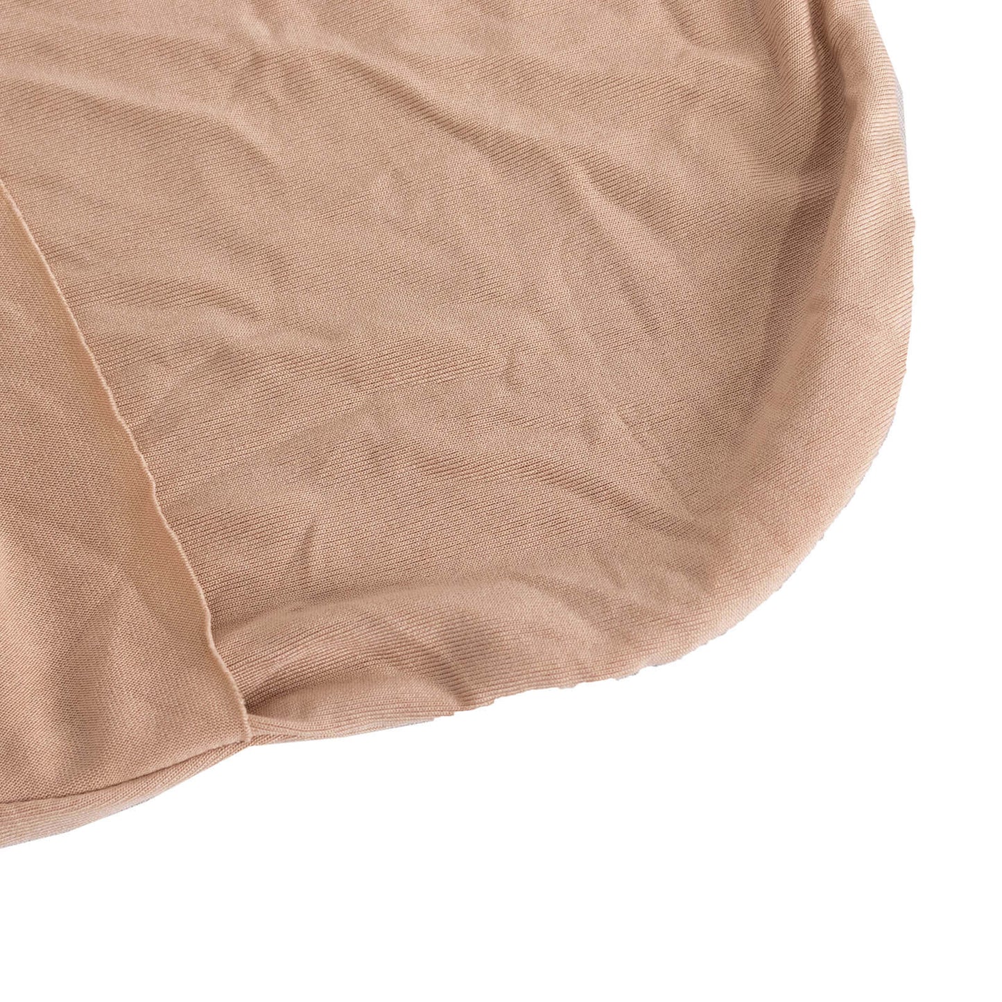 Spandex Chair Cover with Silver Rhinestone Buckled Sash Band Nude - Stretch Fitted Slipcover