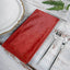 5 Pack Premium Velvet 20"x20" Napkins Burgundy - Soft Sheen Finish Cloth Napkins