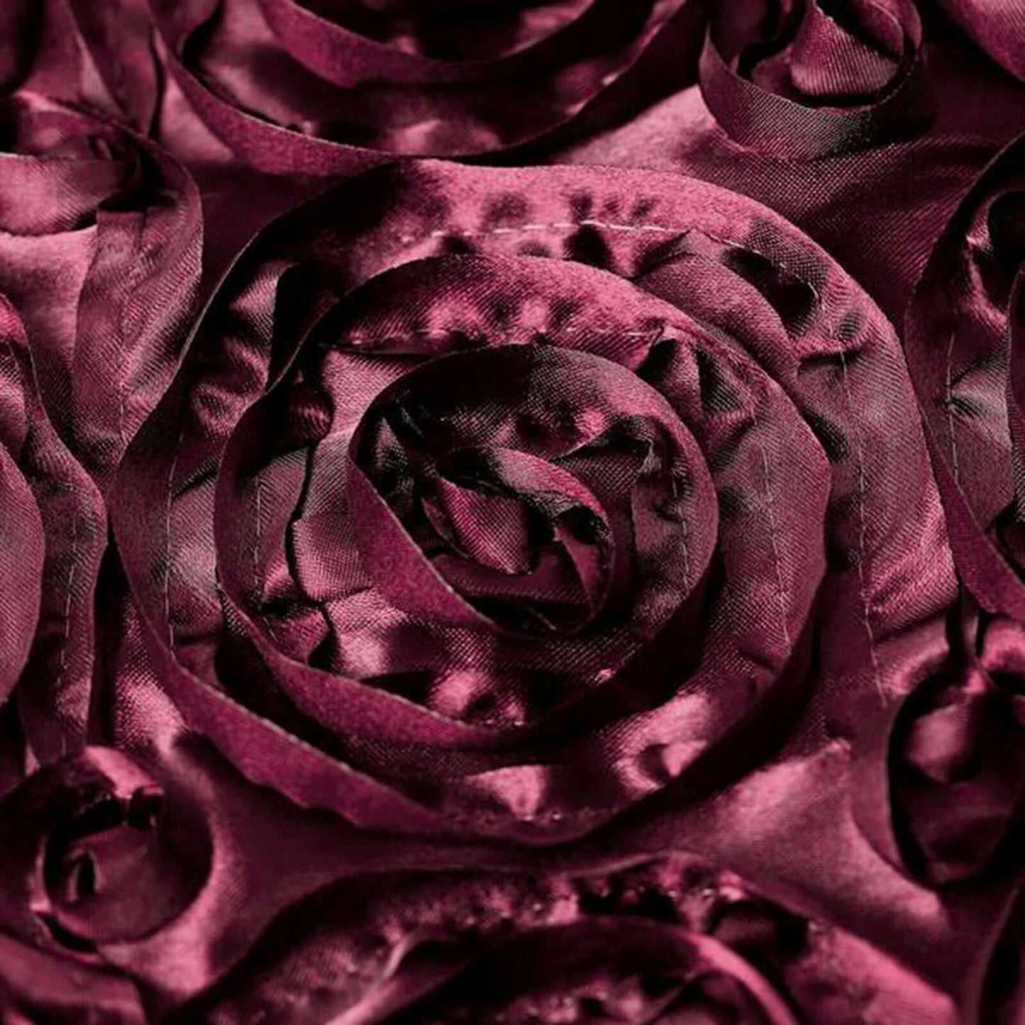 Rosette Satin 14"x108" Table Runner Burgundy - Grandiose Design