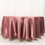 Satin 108" Round Tablecloth Cinnamon Rose - Smooth and Lustrous Table Cover
