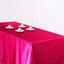 Satin Rectangular 90"x156" Tablecloth Fuchsia - Seamless Table Cover