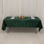 Lamour Satin 60"x102" Rectangle Tablecloth Hunter Emerald Green - Durable & Silky Soft Feel Table