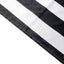 5 Pack Satin 20"x20" Napkins Black/White - Striped Reusable Dinner Napkins for Formal & Casual Dining